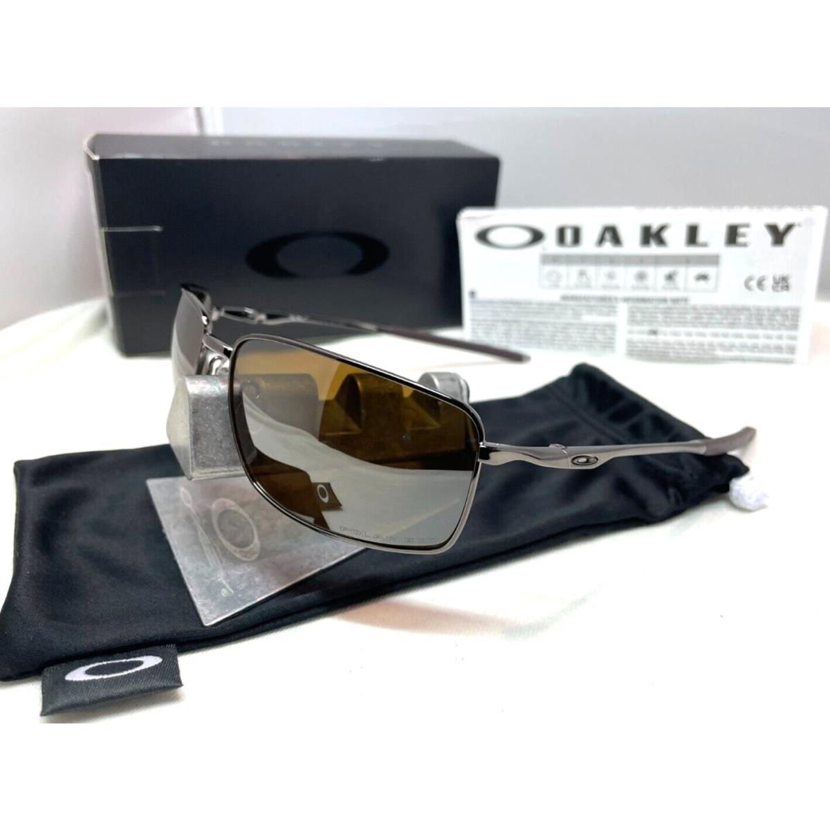 Oakley Square Wire Tungsten Iridium Polarized Sunglasses Gunmetal OO4075-06