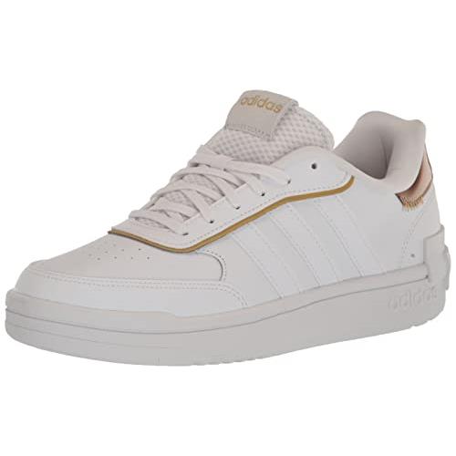 Adidas Women`s Postmove Se Basketball Shoe White/White/Matte Gold