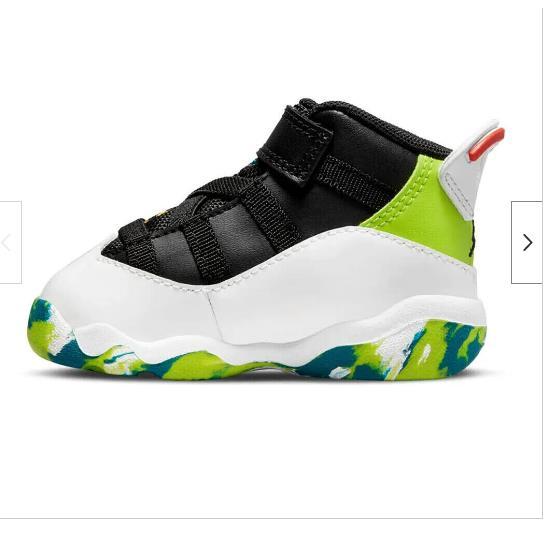 Nike Jordan 6 Rings Toddler Black White Orange Athletic Shoes Var Sizes