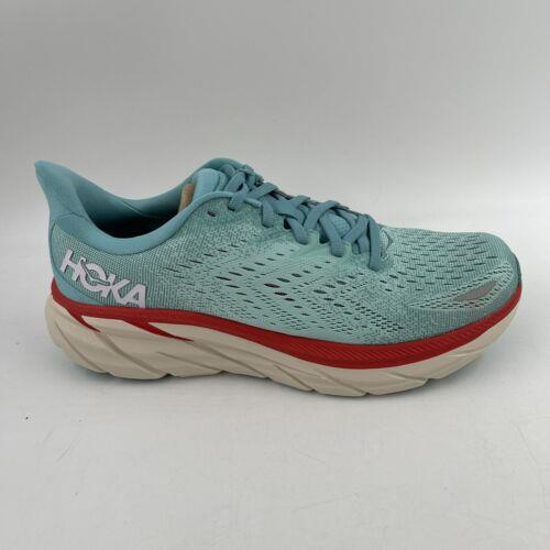 Hoka One One Men s Clifton 8 Real Teal/aquarelle Comfort Running Shoes-sz 8