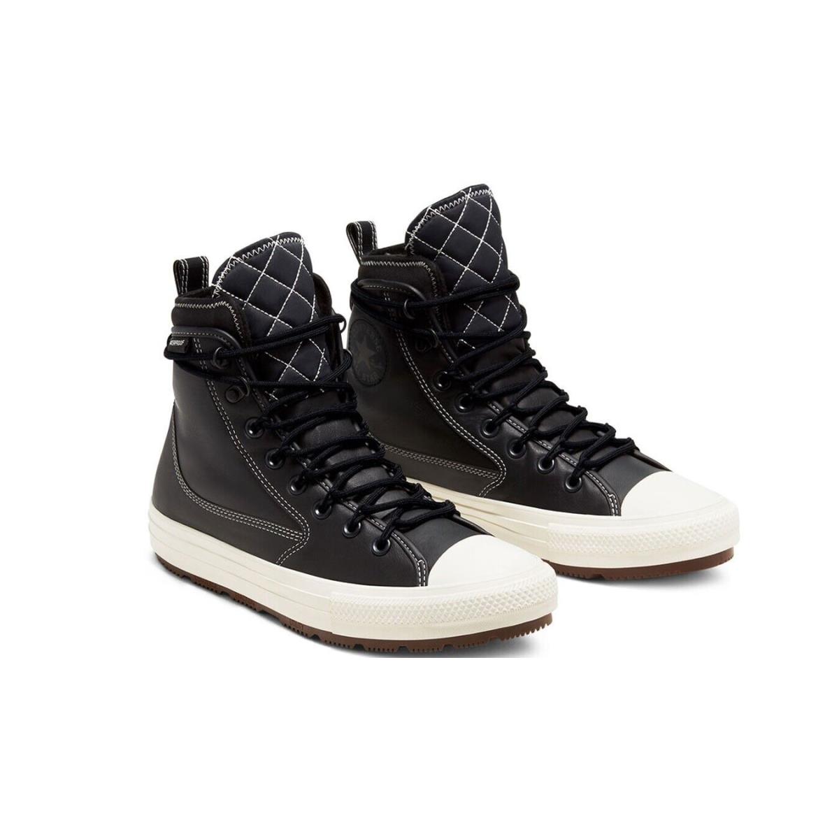 Converse Boots Size 9 Black Ctas All Terrain HI Waterproof Leather Shoes 168863C