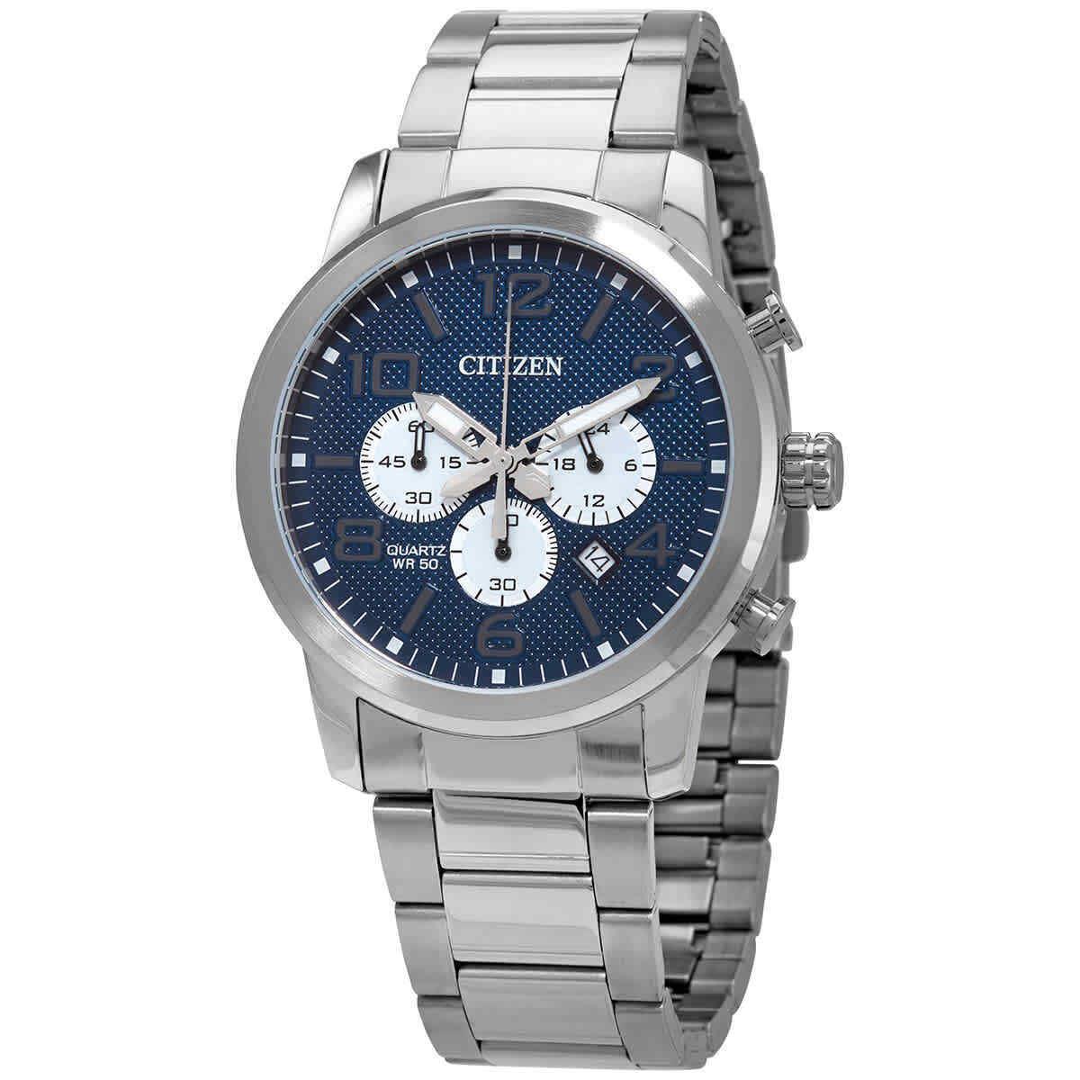 Citizen Chronograph Quartz Blue Dial Men`s Watch AN8050-51M