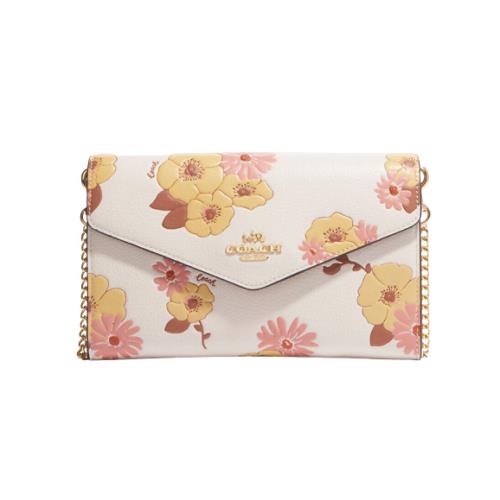 Coach Envelope Clutch Crossbody Bag with Floral Cluster Print Msrp: