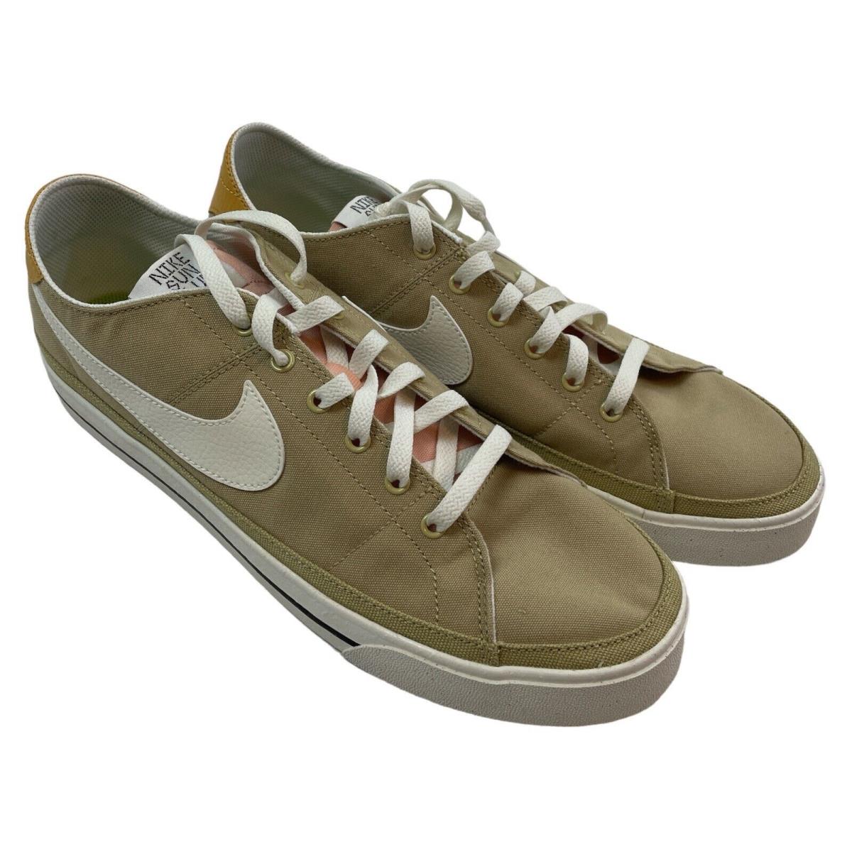 Nike Court Legacy Canvas Shoes DV0516-700 Wheat Grass White Men`s Size 11 - Beige