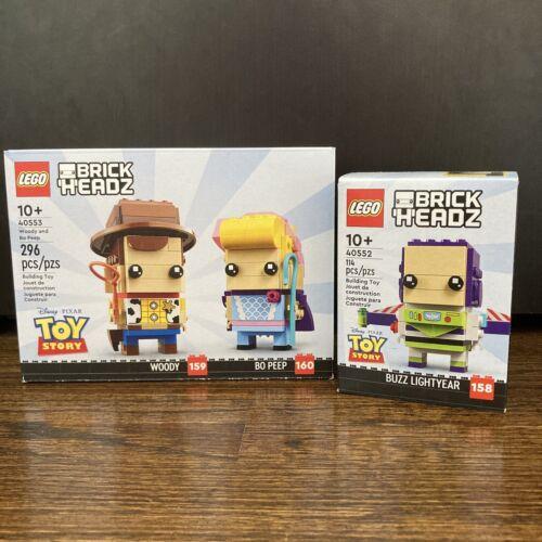 Lego Brickheadz Toy Story 40553 Woody Bo Peep 40552 Buzz Lightyear Mint Boxes