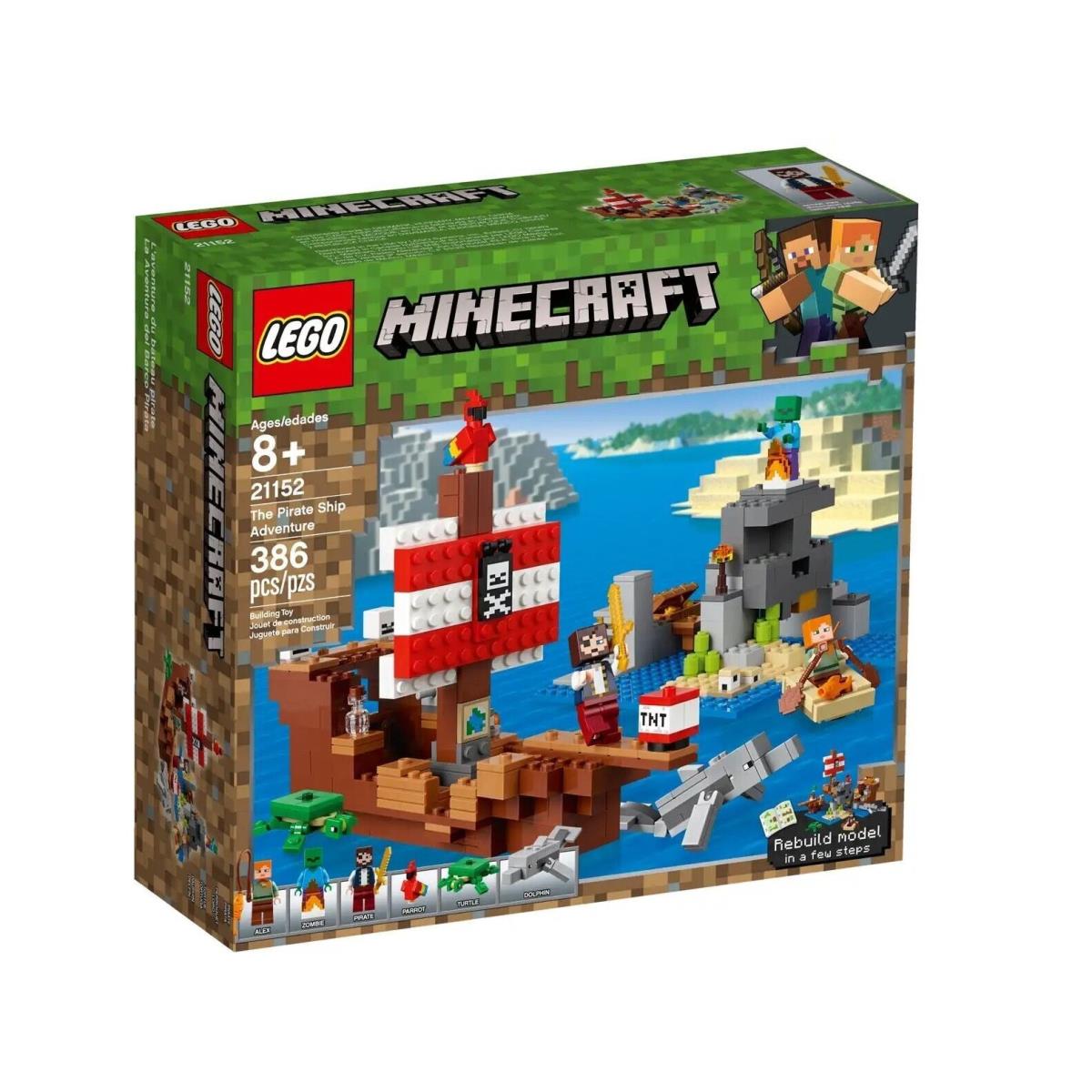 Lego Minecraft The Pirate Ship 21152 Pcs 386
