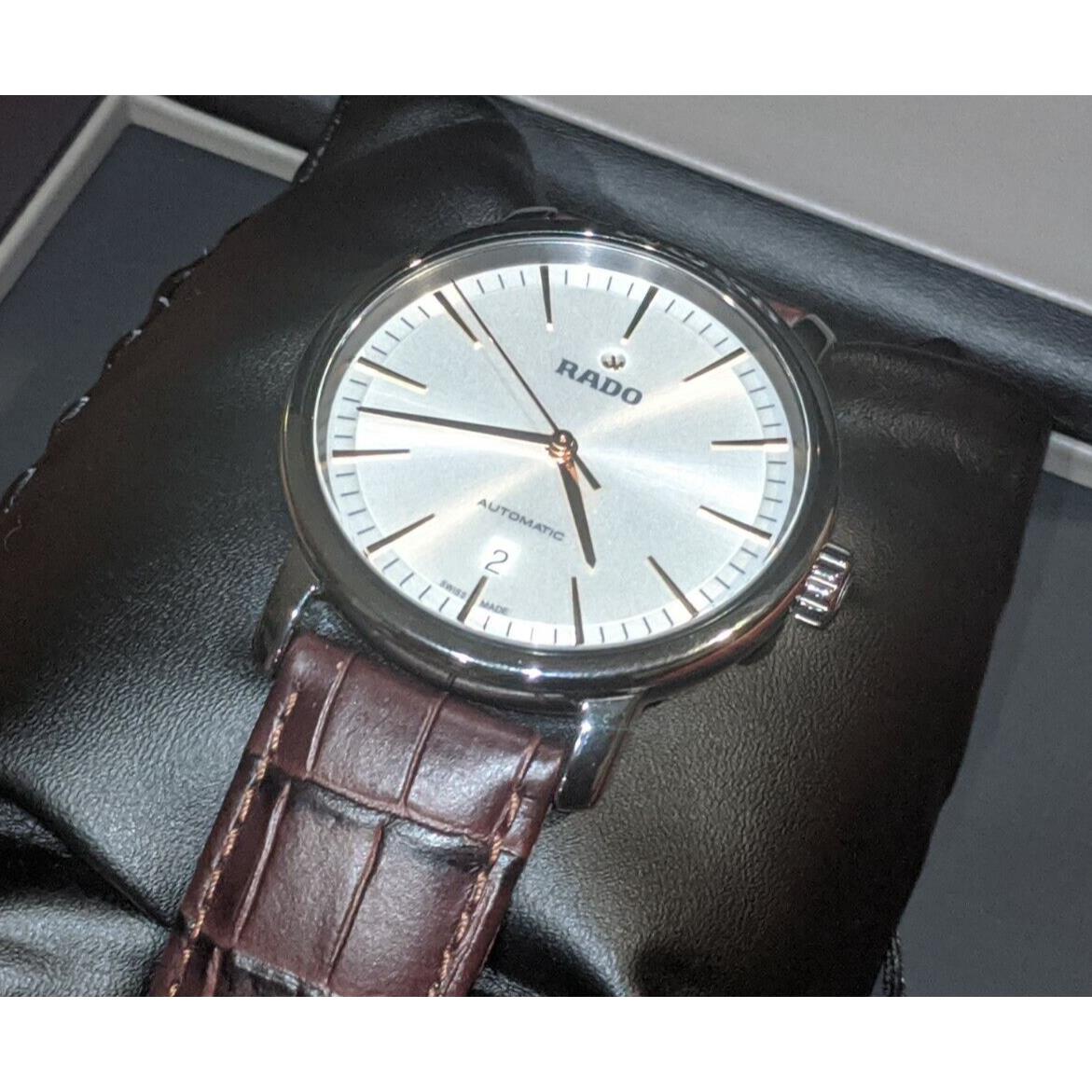 Rado Men`s R14074086 Diamaster XL Brown Leather Watch 600 Automatic
