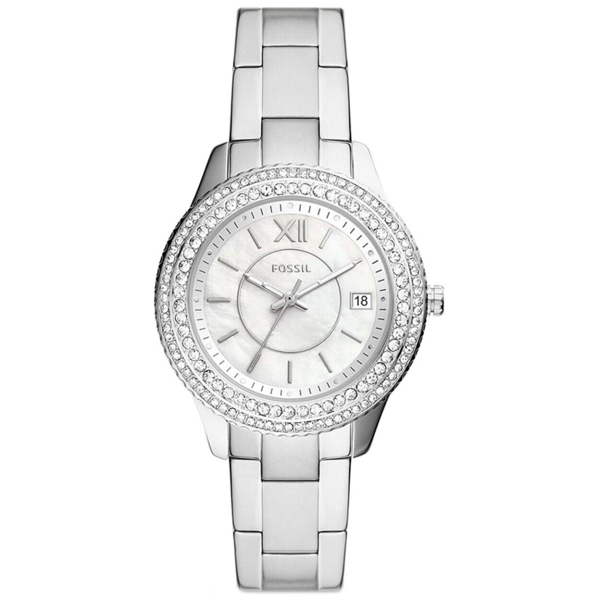 Fossil Womens Stella Silver Dial Watch - Es5130