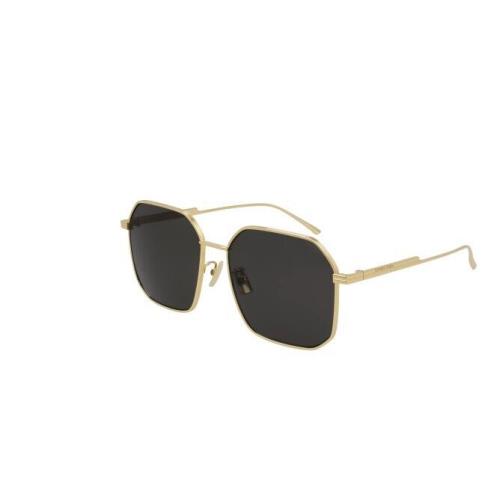 Bottega Veneta BV1108SA 001 Gold/grey Soft Square Women`s Sunglasses