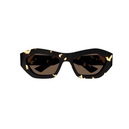 Bottega Veneta BV1221S 002 Havana/brown Butterfly Women`s Sunglasses