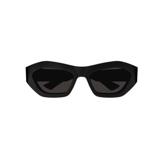 Bottega Veneta BV1221S 001 Black/grey Butterfly Women`s Sunglasses - Frame: Black, Lens: Grey