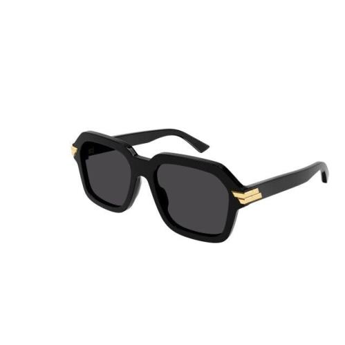 Bottega Veneta BV1123S 001 Black/grey Square Unisex Sunglasses