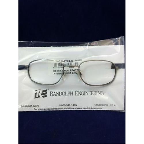 3 Pair Randolph Engineering Mens Eyeglasses Frames RE 350 50mm Pewter Metal