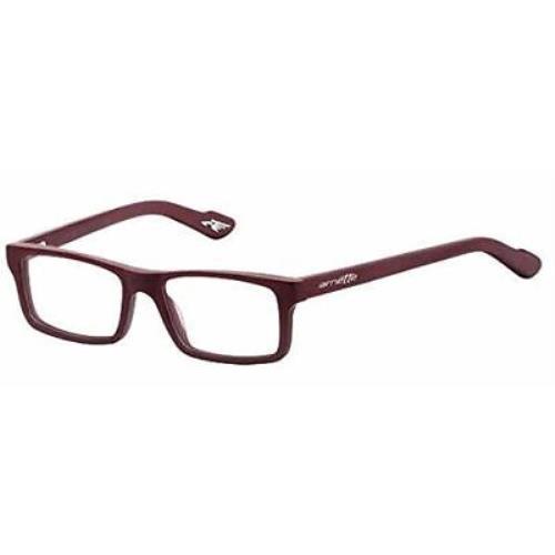 Arnette Designer Eyeglasses Frame AN7060 Lofi 1113 in Deep Red 49mm w/ Demo Lens
