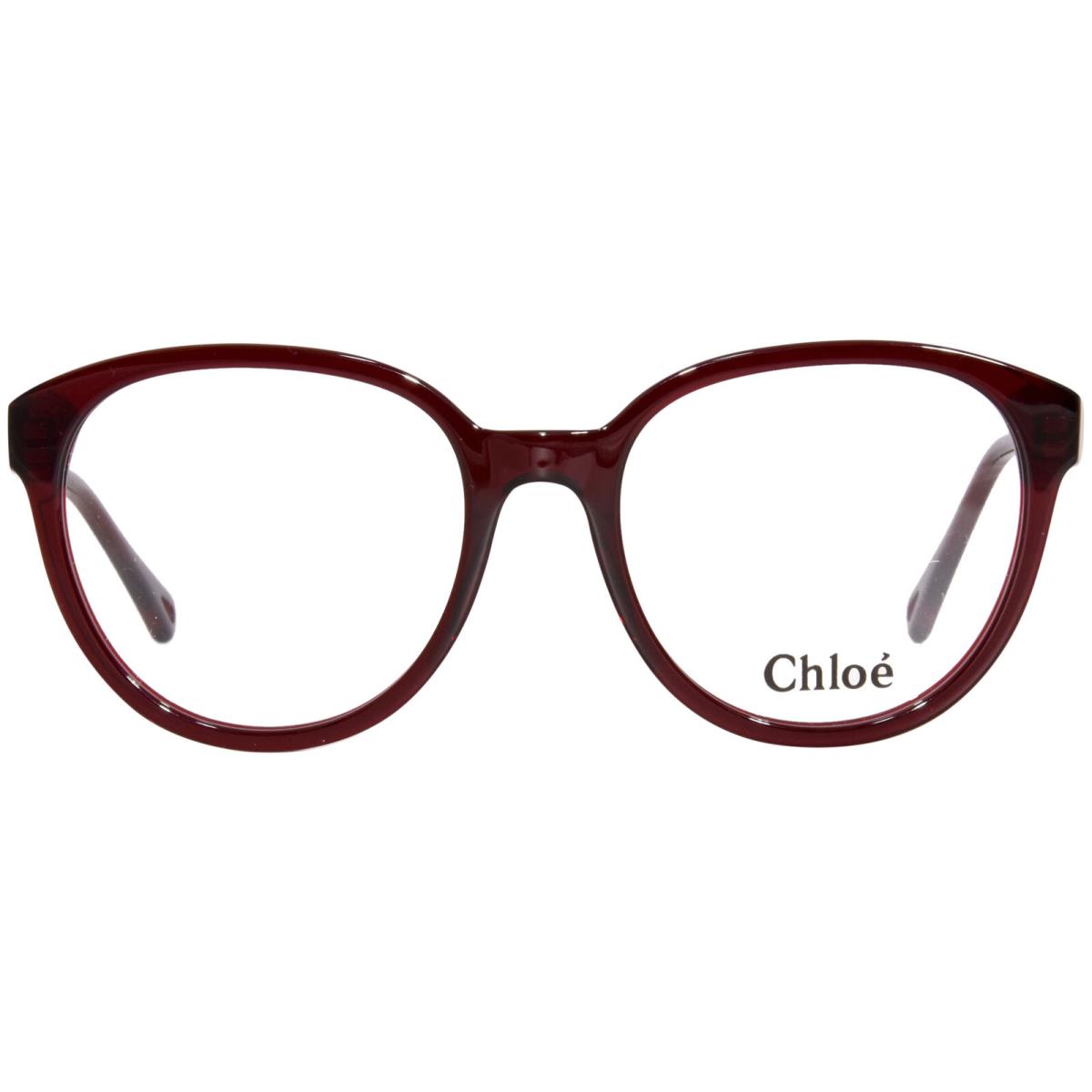 Chloe CH0127O 003 Eyeglasses Frame Women`s Burgundy Full Rim Cat Eye 51mm