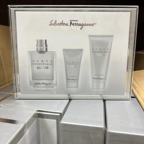 Salvatore Ferragamo Acqua Essenziale Colonia 3pc Set 3.4 Edt Spr+ 1.7A/S+ 3.4S/G