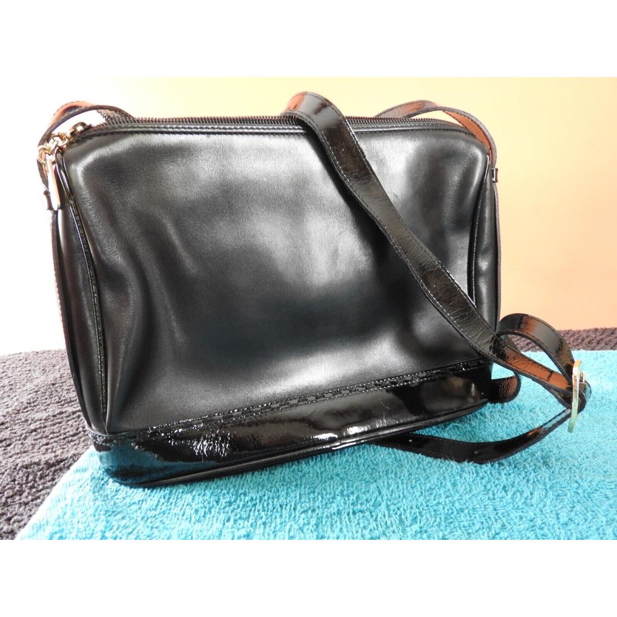 1980s Salvatore Ferragamo Patent Leather Purse Handbag Saks 5th Avenue