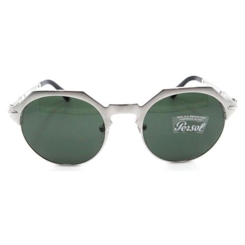 Persol Sunglasses PO 2488S 1114/31 48-19-140 Brushed Silver / Green Italy