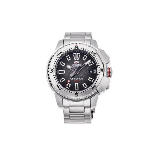 Orient Automatic Mechanical Black Dial Silver Bracelet Men`s Watch RA-AC0N01B