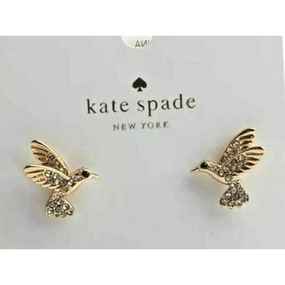 Kate Spade Earrings Disney Girl Bird Gold Mom Gift Teen School Birthday Party