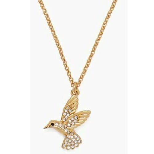 Kate Spade Disney Necklace Pendant Bird Gold Birthday Holiday Gift Mom Teen