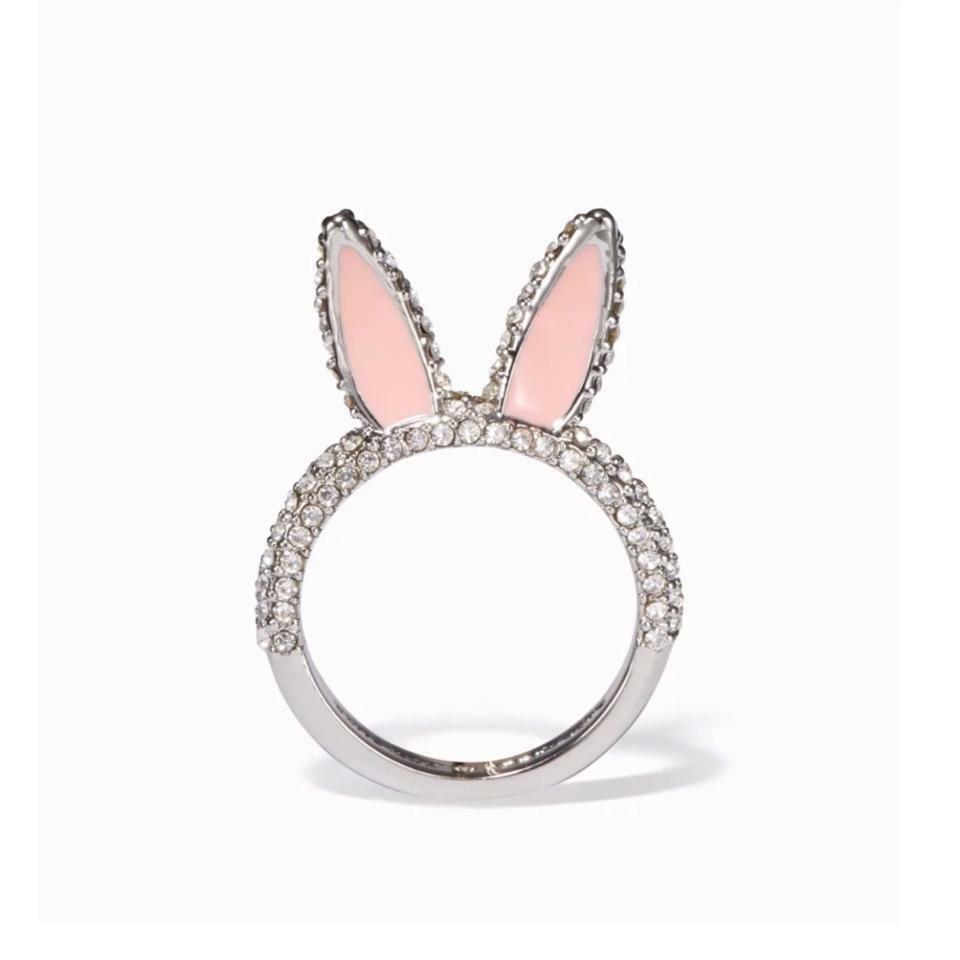 Kate Spade Magic Rabbit Ring Crystal Pink Bunny Ear Party Size 8 Gift Girl New
