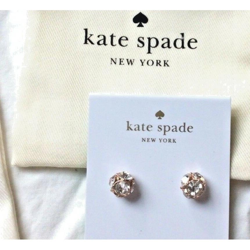 Kate Spade Disney Stud Earrings Wedding Diamond Rose Gold Holiday Gift Post Girl