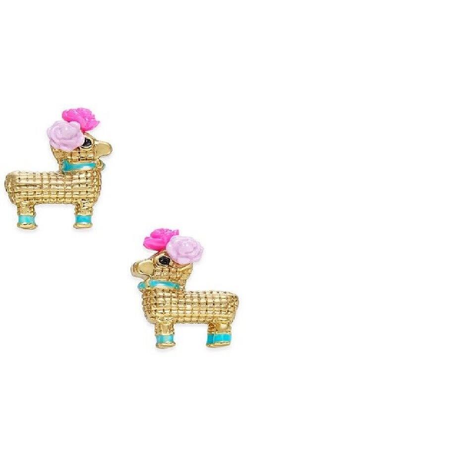 Kate Spade Holiday Post Earrings + Bag Unicorn Gold Birthday School Party Gift