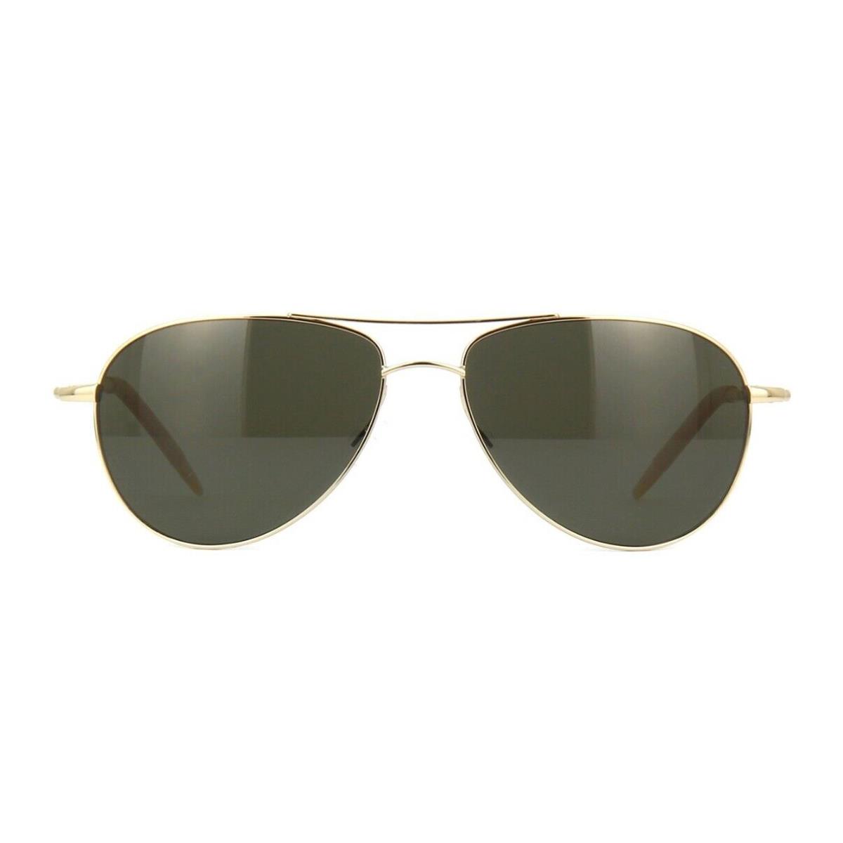 Oliver Peoples Benedict OV 1002S Gold/G-15 Green Polarized 5035/P1 Sunglasses