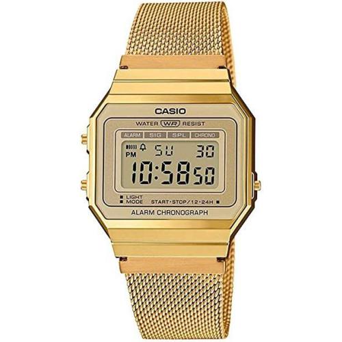 Casio A700WEMG-9AEF Retro Unisex Gold Chronometer Watch