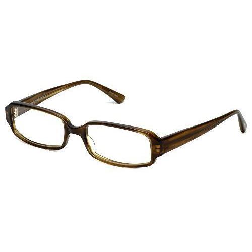 Oliver Peoples Designer Eyeglasses Tulin OT in Olive Tortoise 52mm Demo Lens