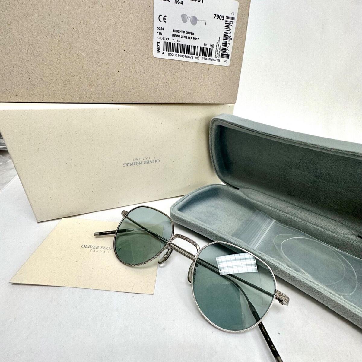 Oliver Peoples Takumi TK-4 1298 Silver Titanium Retro Eyeglasses OV1298T Unisex