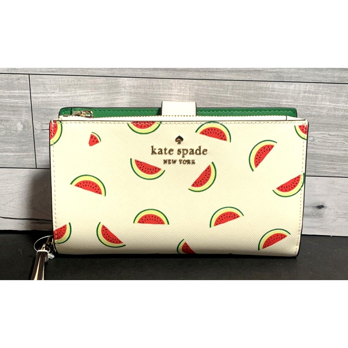 Kate Spade Staci Watermelon Party Phone Wallet Wristlet Cream Multi KC713 New P2