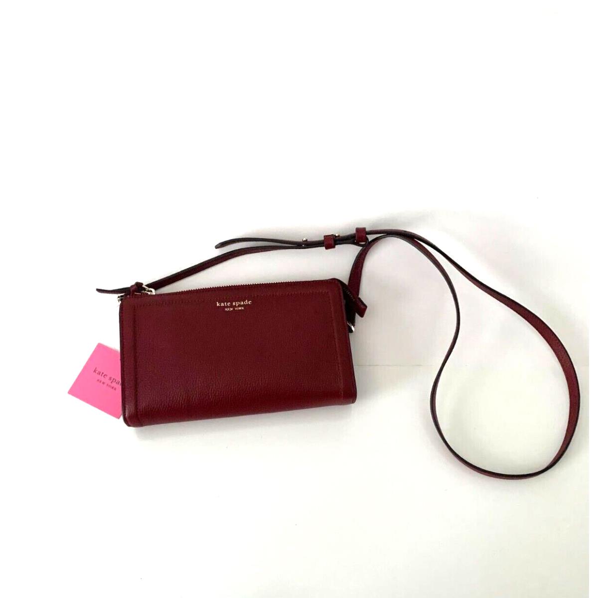 Kate Spade New York Knott Pebbled Leather Small Crossbody Autumnal Red One  Size: Handbags