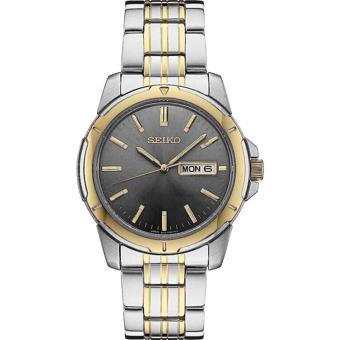 Seiko Men`s Essentials Quartz 100m Two Tone Stainless Steel Watch SUR356