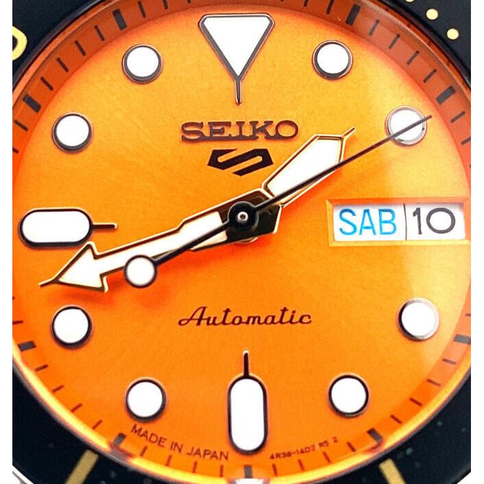 Seiko 5 Five Sports SRPK35 Manuel Automatic Watch Skx Orange Dial Made Japan