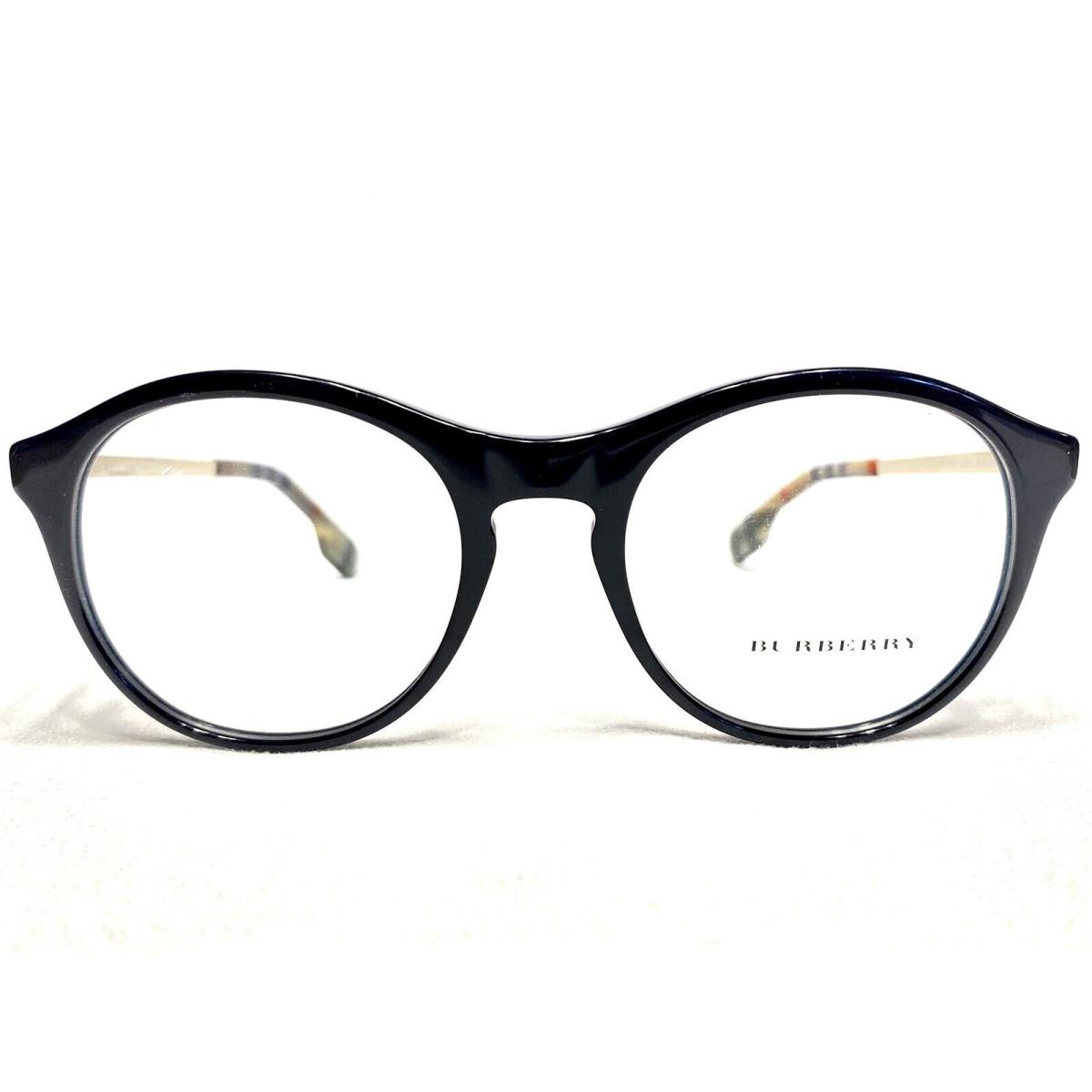 Burberry BE2287 3001 Womens Black Round Designer Eyeglasses Frames 50/19 140