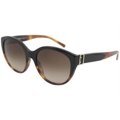 Burberry Women`s BE4242F BE/4242/F 3632/13 Black/havana Round Sunglasses 55mm