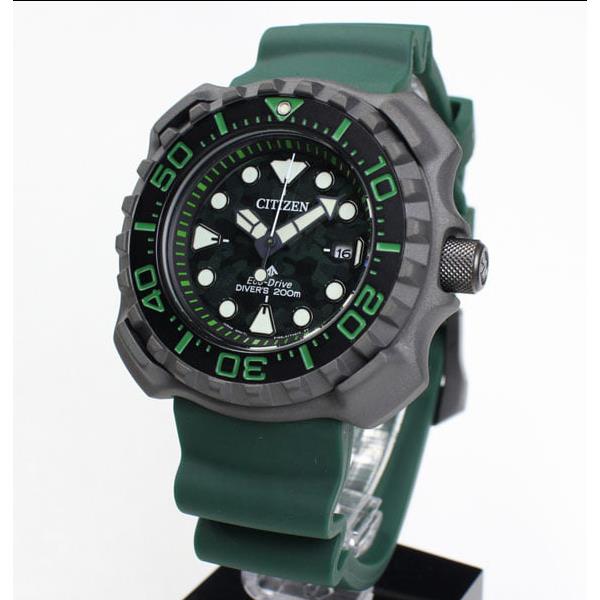 Citizen Titanium Promaster Green Men`s Dive Eco-drive Sports Watch BN0228-06W