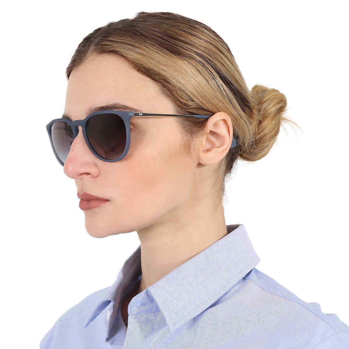 Ray Ban Erika Color Mix Grey Gradient Phantos Ladies Sunglasses RB4171 60028G 54 - Frame: Blue, Lens: Gray