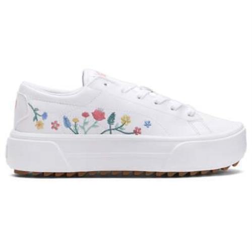 Puma Kaia Floral Platform Womens White Sneakers Casual Shoes 39302701