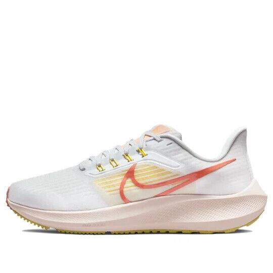 Nike Air Zoom Pegasus 39 DH4072-501 Women`s White Running Sneaker Shoes NR885 - White/Yellow/Orange
