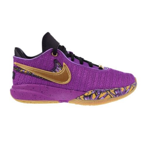 Nike Lebron XX SE GS Big Kids` Shoes Vivid Purple-metallic Gold FD0207-500 - Vivid Purple-Metallic Gold