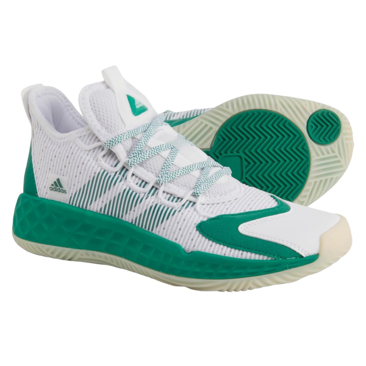 Adidas Pro Boost Low Basketball Shoes Color White Green Men`s Size US 18 - White Green