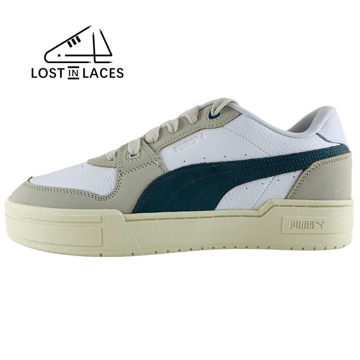 Puma CA Pro Lux White Green Grey Sneakers Shoes 387488-02 Men`s Sizes