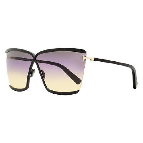 Tom Ford Square Sunglasses TF936 Elle-02 01B Black/gold 71mm FT0936
