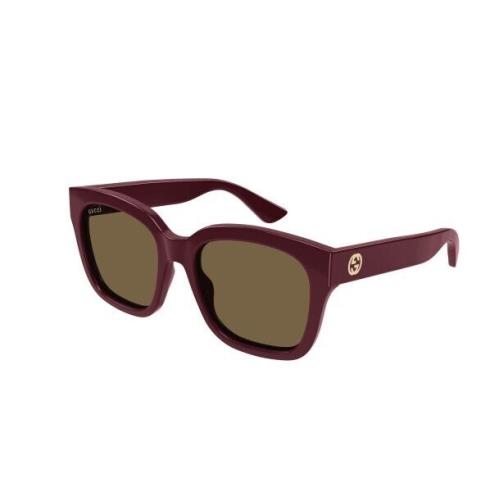 Gucci GG1338SK 004 Burgundy/brown Square Women`s Sunglasses