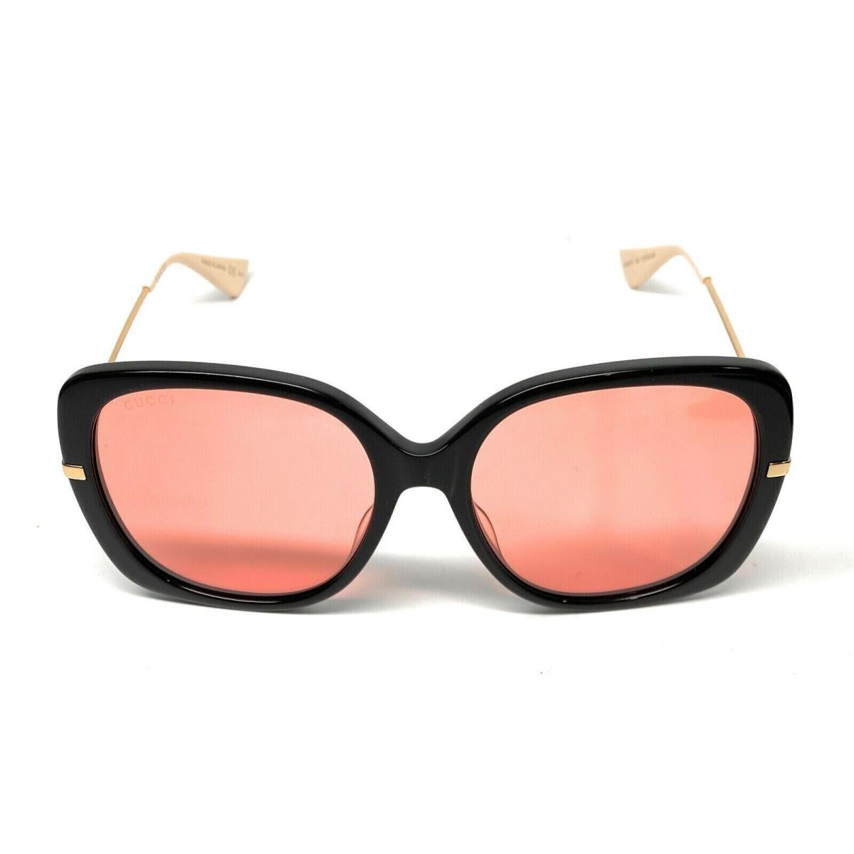 Gucci GG0511S 002 Black Square Orange 57-18-140 Non-polarized Women`s Sunglasses