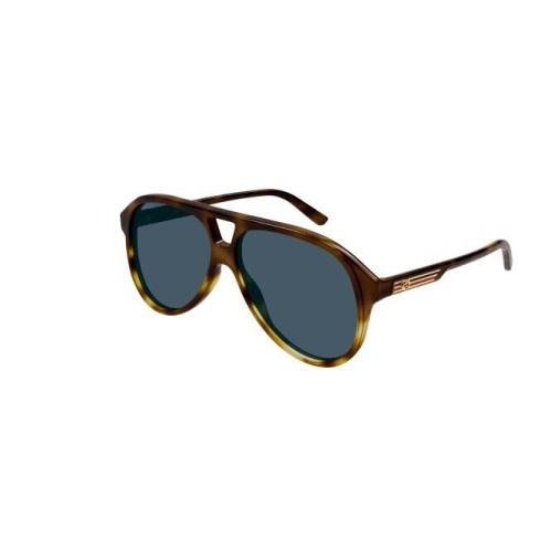 Gucci GG1286S 004 Havana/blue Soft Square Men`s Sunglasses