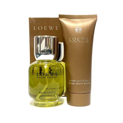 Loewe Pour Homme 2pc Set 3.4oz Edt Spray + 3.4oz A/shave Balm